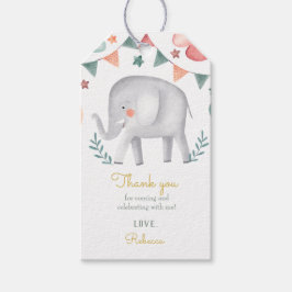 Cutie Elephant Baloons Roze Baby shower Cadeaulabel