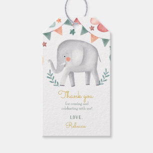 Cutie Elephant Baloons Roze Baby shower Cadeaulabel