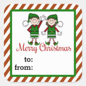 Cutie Elves Gift Label Sticker (Voorkant)