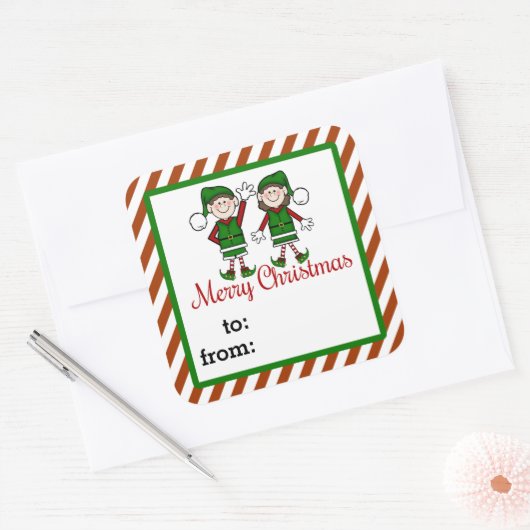 Cutie Elves Gift Label Sticker (Envelop)