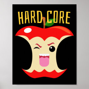 Cutie Foods Cute Hardcore Apple Core Poster