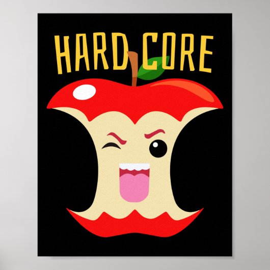 Cutie Foods Cute Hardcore Apple Core Poster (Voorkant)