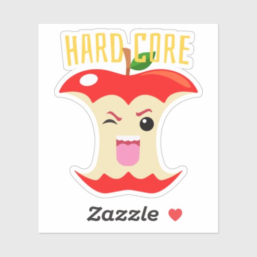 Cutie Foods Cute Hardcore Apple Core Sticker (Vel)
