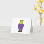Cutie Frankenstein Monster Kaart (Gele Bloem)