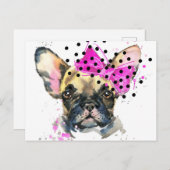 Cutie French Bull Dog Briefkaart (Voorkant / Achterkant)