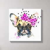 Cutie French Bull Dog Canvas Afdruk (Voorkant)