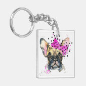 Cutie French Bull Dog Sleutelhanger (Voorkant Links)