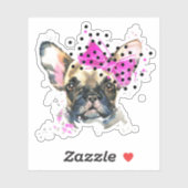 Cutie French Bull Dog Sticker (Vel)