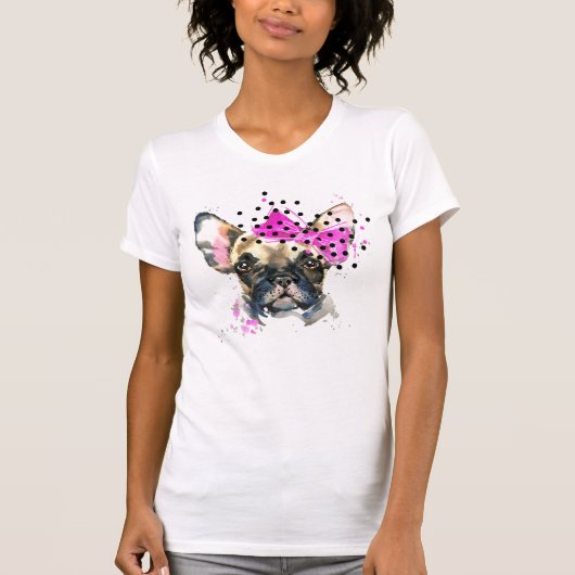 Cutie French Bull Dog T-shirt (Voorkant)