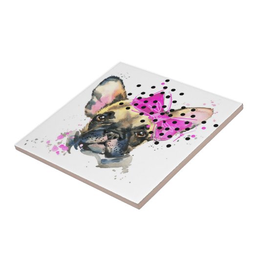 Cutie French Bull Dog Tegeltje (Zijkant)