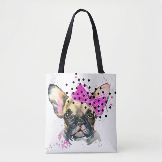 Cutie French Bull Dog Tote Bag (Voorkant)