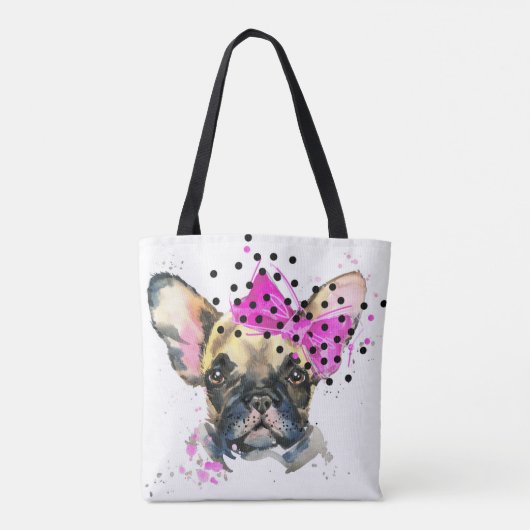 Cutie French Bull Dog Tote Bag (Achterkant)