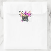 Cutie French Bull Dog Vierkante Sticker (Tas)
