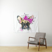 Cutie French Bull Dog Wandkleed (In Situ (horizontaal))