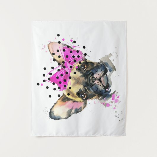 Cutie French Bull Dog Wandkleed (Voorkant)