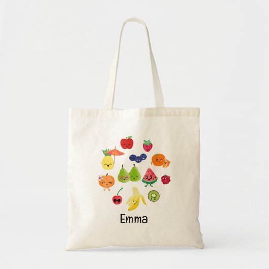 Cutie Fruit Schattig Fruit Kinder Gepersonaliseerd Tote Bag (Voorkant)