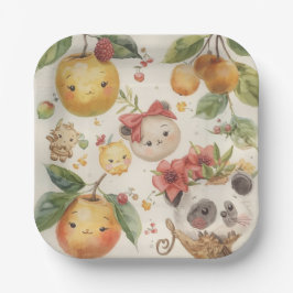 Cutie Fruitie Paper Plate Papieren Bordje