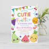 Cutie Frutti verjaardagsuitnodiging Kaart (Staand voorkant)