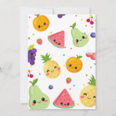 Cutie Frutti verjaardagsuitnodiging Kaart (Achterkant)