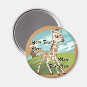 Cutie Giraffe Magnet (Voorkant / Achterkant)
