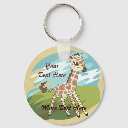Cutie Giraffe Sleutelhanger (Voorkant)