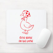 Cutie Goose Valentine Hearts Bandana Cute Barnyard Muismat (Met muis)