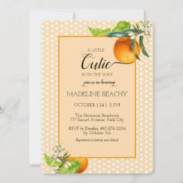 Cutie is onderweg naar het Oranje Baby shower Kaart