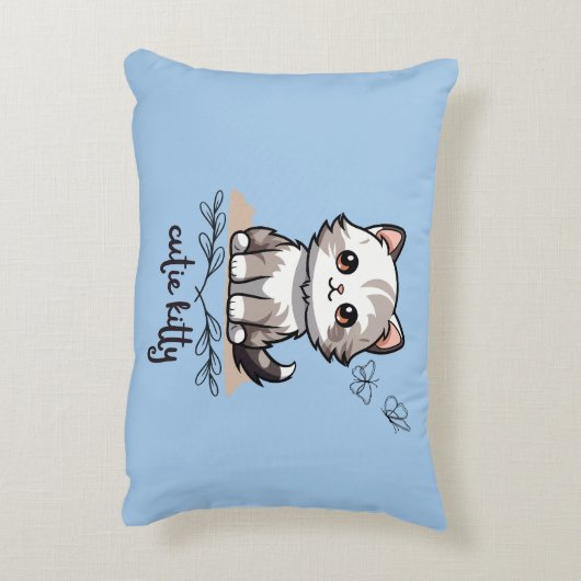 Cutie Kat Accent Pillow Accent Kussen (Achterkant (Verticaal))