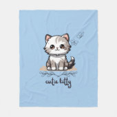 Cutie-Kat Fleece Deken (Voorkant)