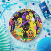 Cutie Kat Halloween Party Goods Papieren Bordje (Feest)