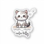 Cutie-Kat Sticker (Voorkant)