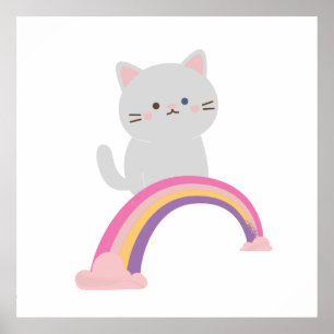 Cutie Kitten Cat Poster