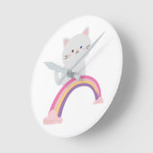 Cutie Kitten Cat Ronde Klok (Hoek)
