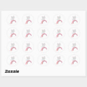 Cutie Kitten Cat Ronde Sticker (Vel)