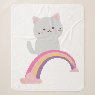 Cutie Kitten Cat Sherpa Deken
