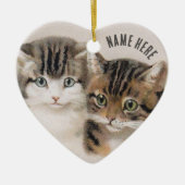 Cutie Kitten Faces · Kunst door H. Maguire · Ornam Keramisch Ornament (Voorkant)