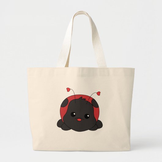 Cutie Lady Bug Grote Tote Bag (Voorkant)
