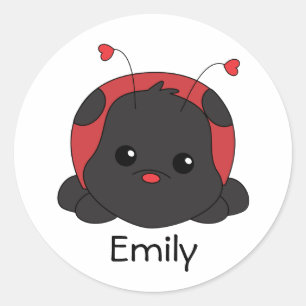 Cutie Lady Bug Ronde Sticker