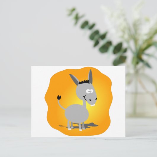 Cutie little Donkey Briefkaart (Staand voorkant)