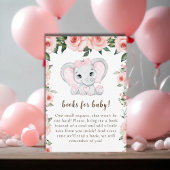 Cutie Olifant Blush Roze Bloemen Boeken voor Baby Informatiekaartje