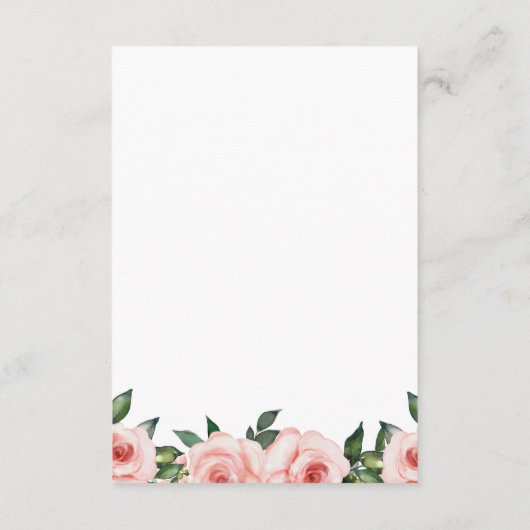 Cutie Olifant Blush Roze Bloemen Boeken voor Baby Informatiekaartje (Achterkant)