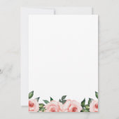 Cutie Olifant Blush Roze Bloemen Sip En Zien Kaart (Achterkant)