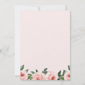 Cutie Olifant Blush Roze Bloemen Sip En Zien Kaart (Achterkant)
