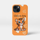 Cutie on Duty iPhone Case |  Baby Tiger Phone Case Hoesje (Achterkant)