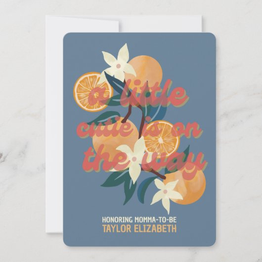 Cutie op de weg Baby shower Thema Kaart (Voorkant)