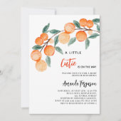 Cutie op de weg sinaasappels waterkleurig baby sho kaart (Voorkant)