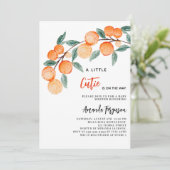 Cutie op de weg sinaasappels waterkleurig baby sho kaart (Staand voorkant)