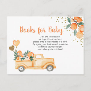 Cutie Oranje Citrus Baby Books insert card Briefkaart