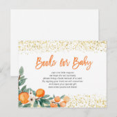 Cutie Oranje Citrus Baby Books insert card Briefkaart (Voorkant / Achterkant)