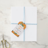 Cutie oranje citrus verjaardag Dank je wel voor je Cadeaulabel (Met Touw)